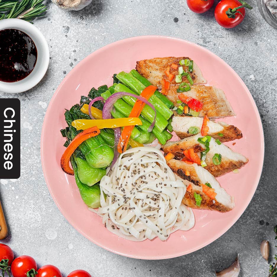 Stir Fry Chinese Fish Fillet w/ Chinese Noodles (Mon)