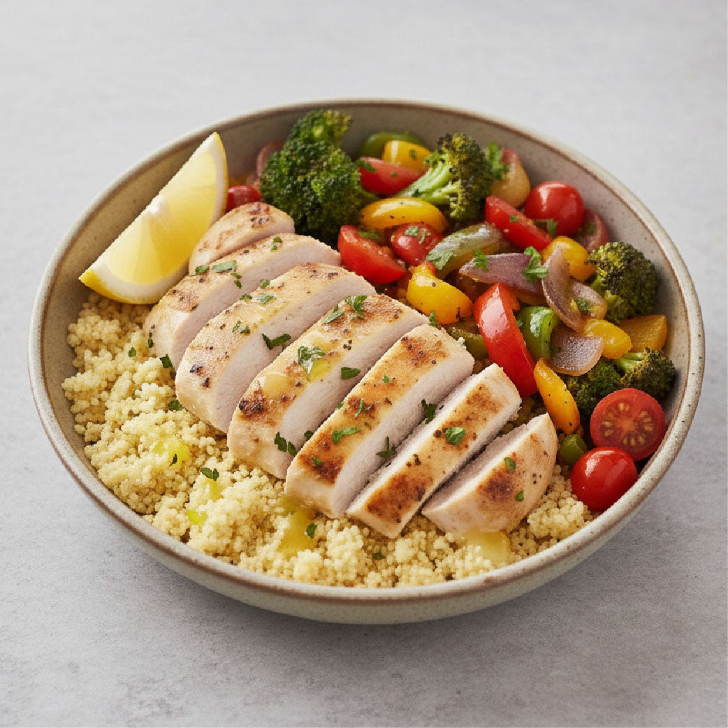 Garlic lemon Chicken Couscous Bowl