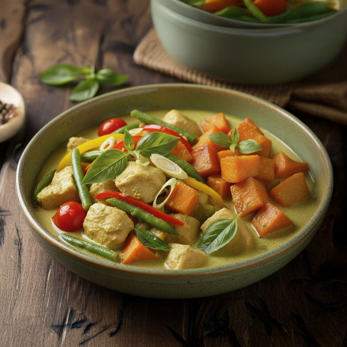 Green Curry Chicken with Sweet Potato