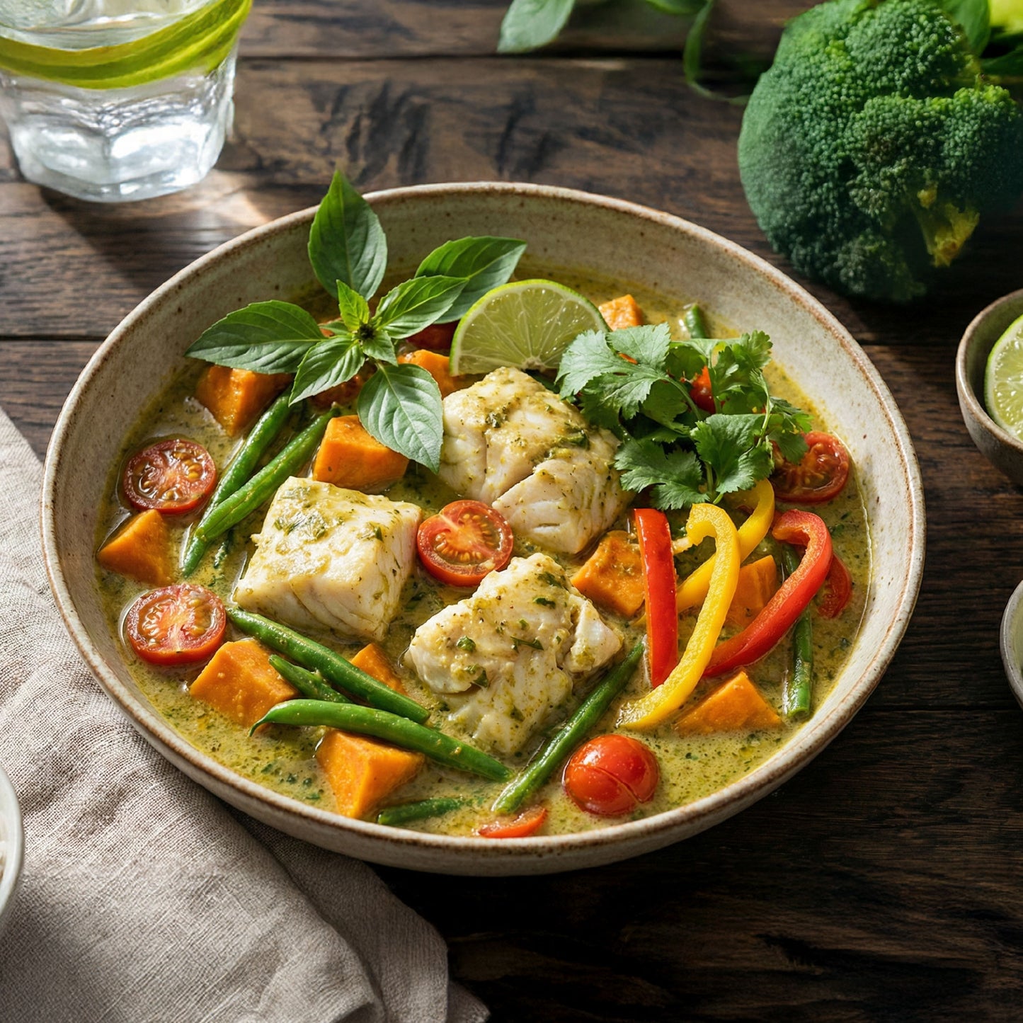 Thai Fish Curry with Sweet Potato