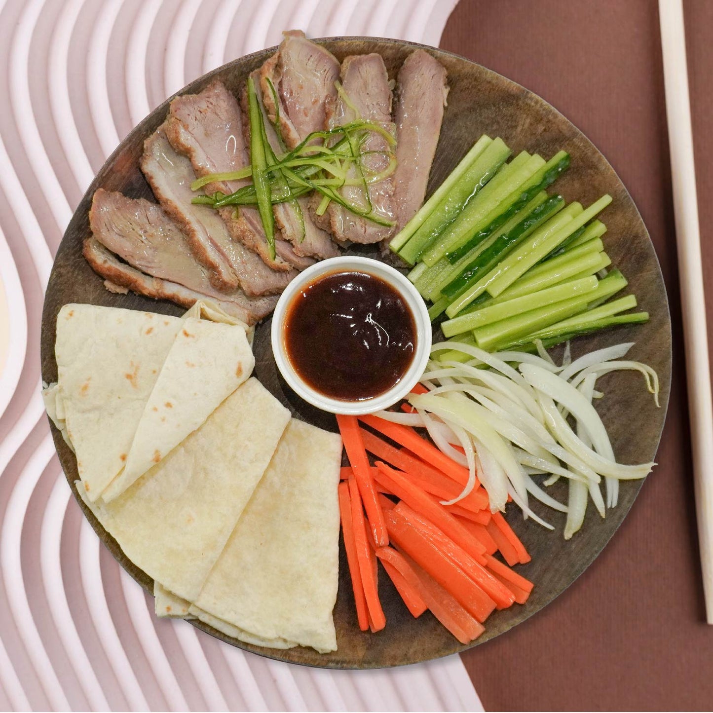 Healthy Peking Duck Wrap W/ Cucumber Salad