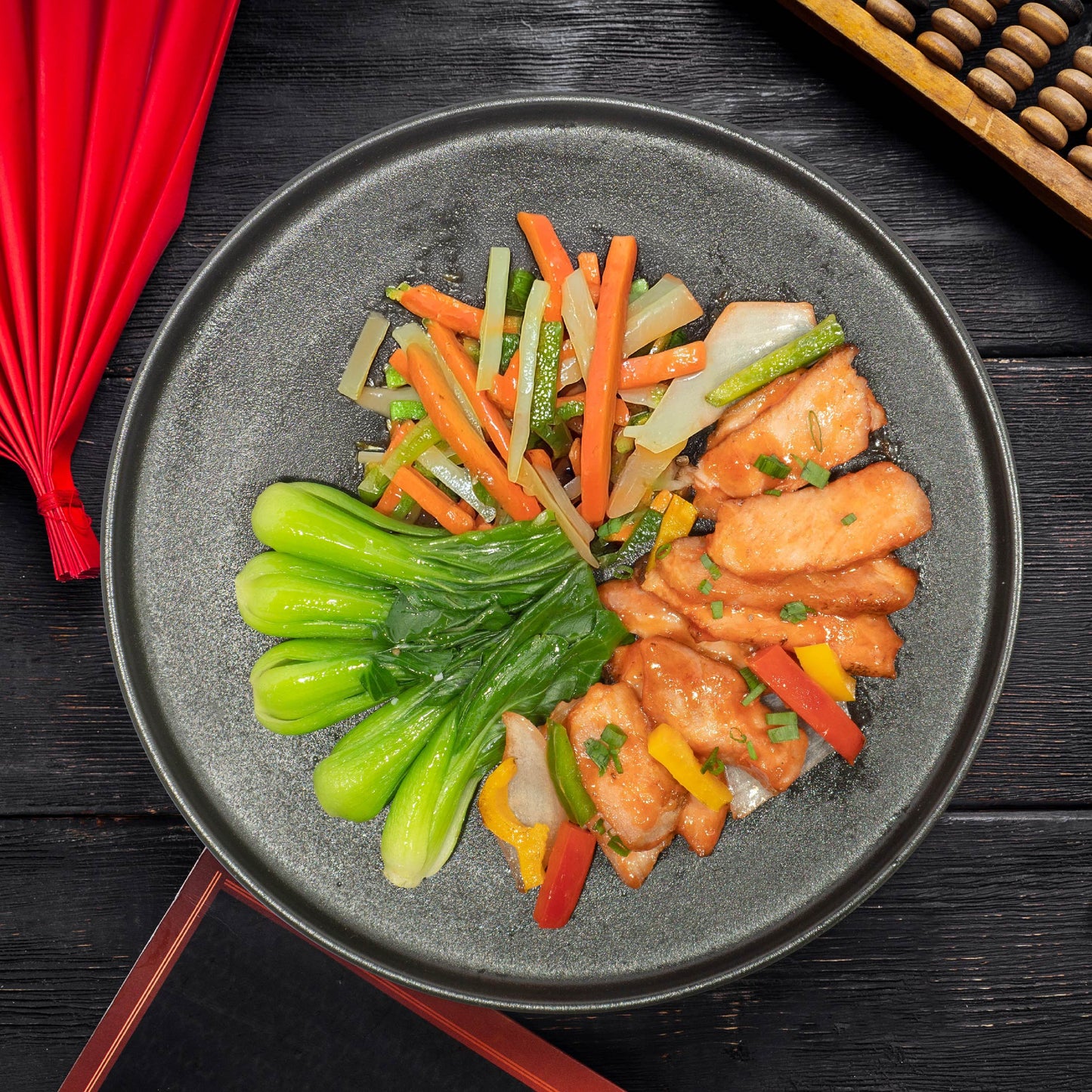 Sweet N Sour Pork Loin W/ Seasonal Vegetables