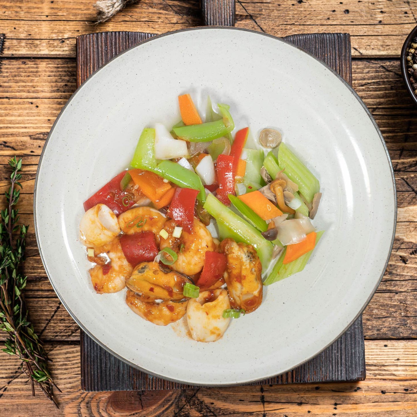 Sichuan Seafood Pot W/ Seasonal Vegetables