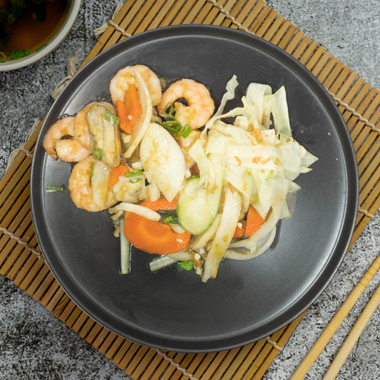 Taiwanese Style Braised Mix Seafood W/ Seasonal Vegetable