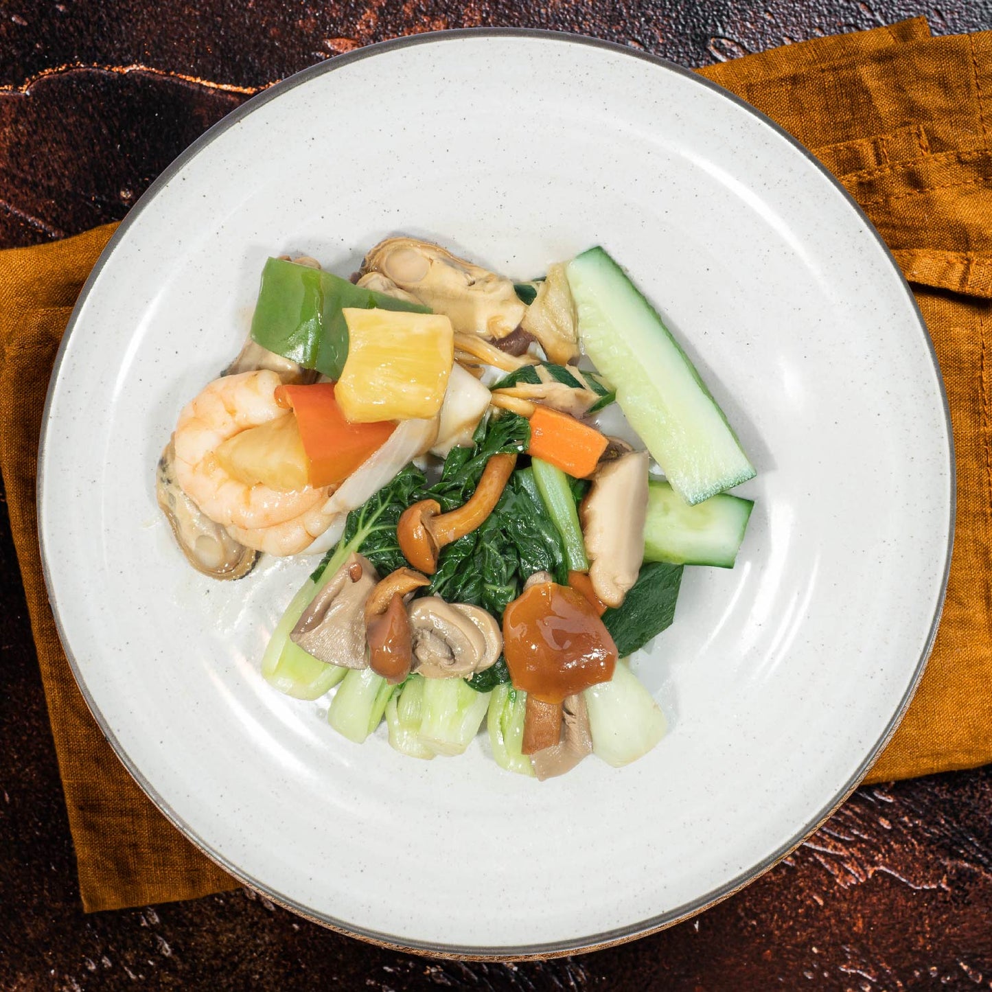 Healthy Satay Seafood w/ Seasonal Vegetables