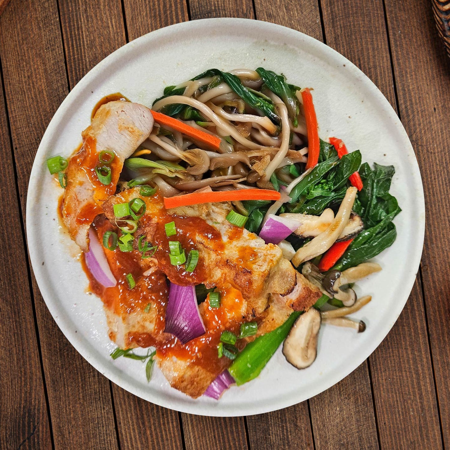 Wui Wo Pork W/ Seasonal Vegetable