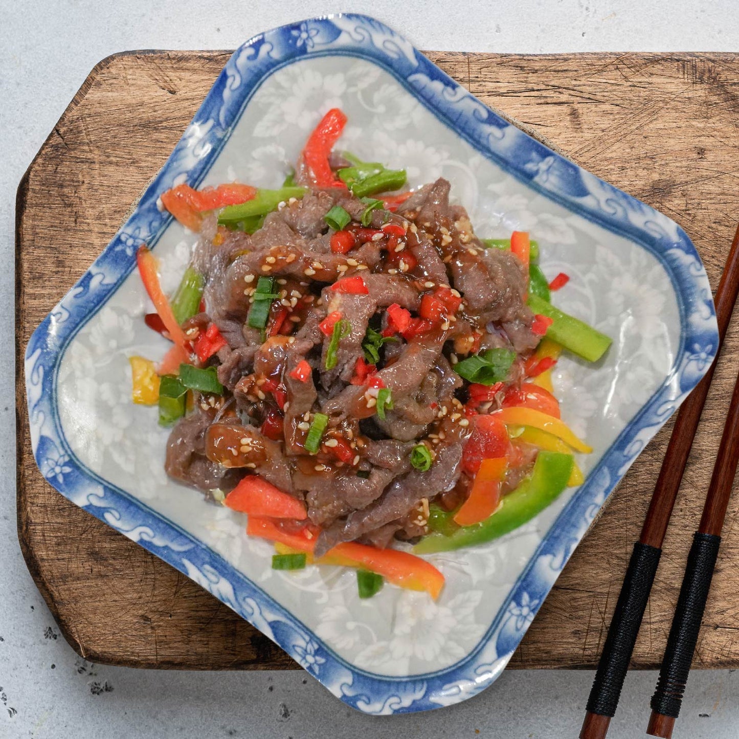 Ma La Chilli Beef W/ Seasonal Vegetable