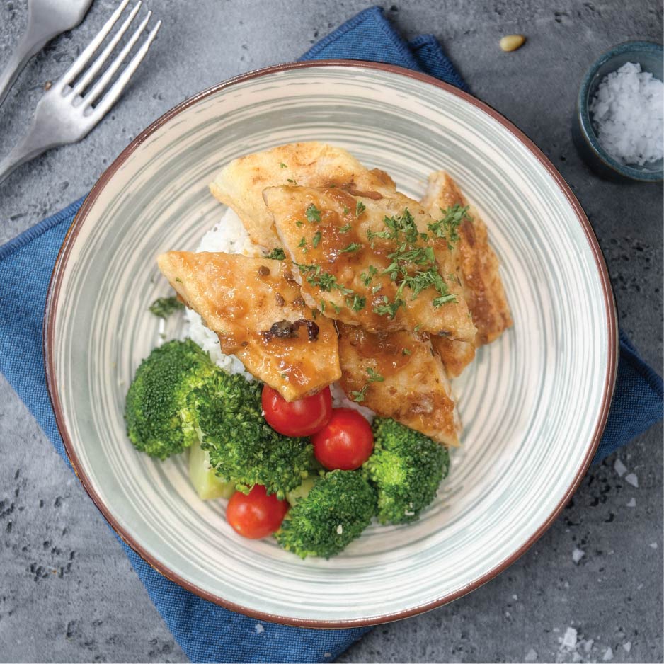B9. Black Bean Stir-Fry Fish Fillet w/ Chia Seed Rice (Mon)