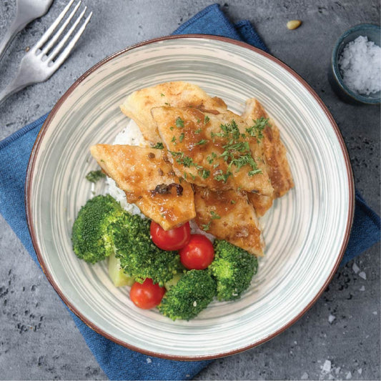B9. Black Bean Stir-Fry Fish Fillet w/ Chia Seed Rice (Fri)