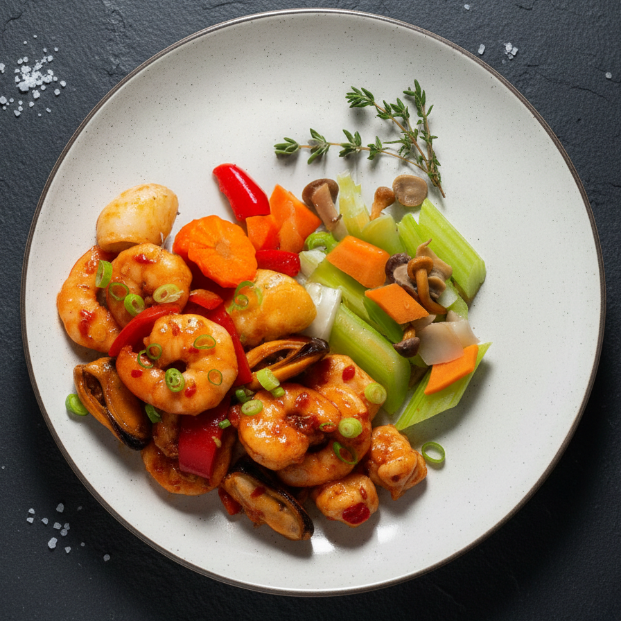 Sichuan Seafood Pot W/ Seasonal Vegetables