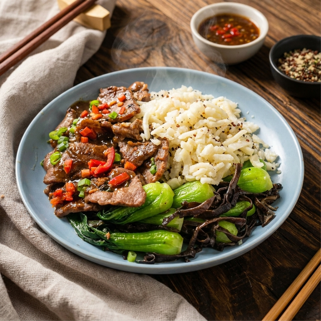 Stir Fry Black Pepper Beef w/ Cauliflower Rice (1 day expiry)