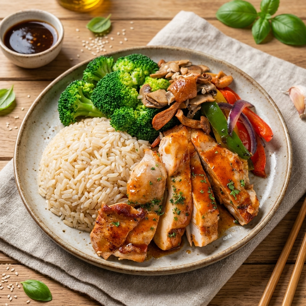 Chicken Teriyaki w/ Brown Rice