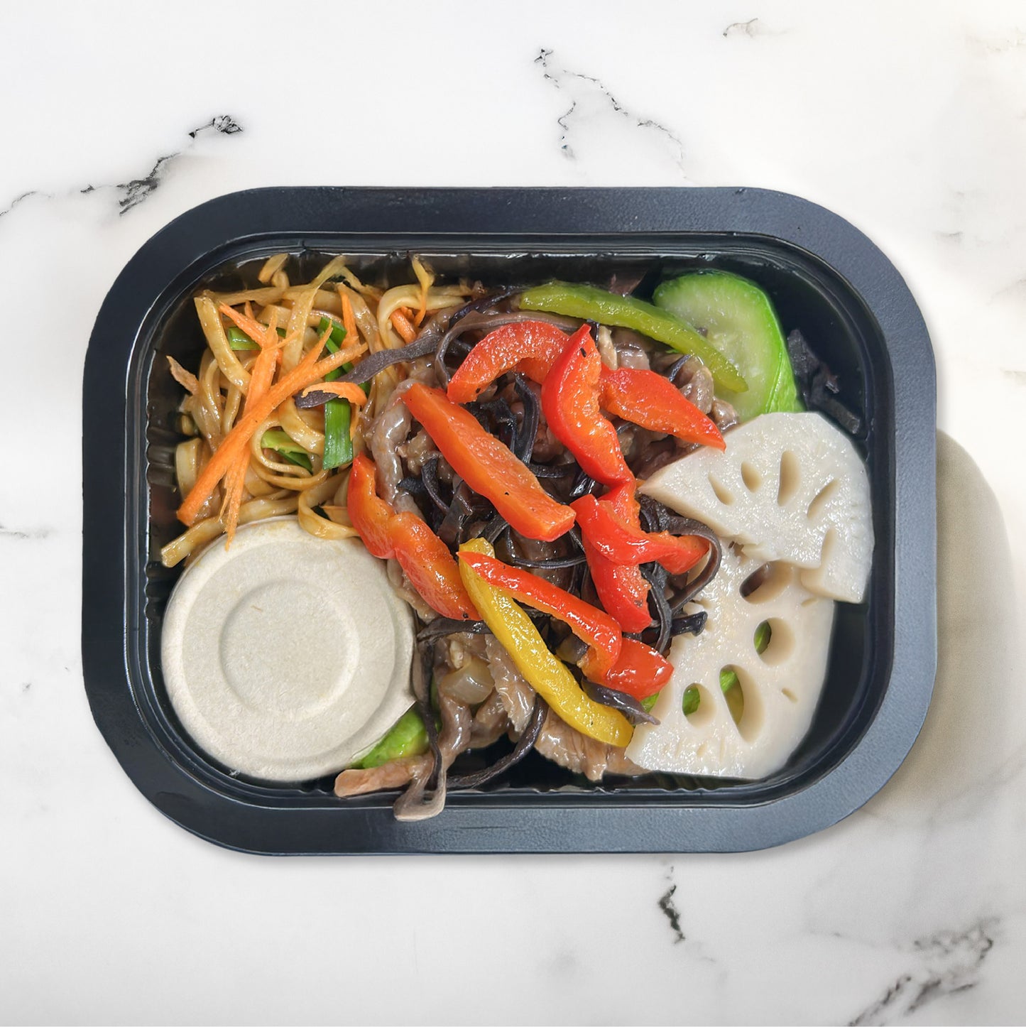 C. Garlic Beef with Chinese Noodles