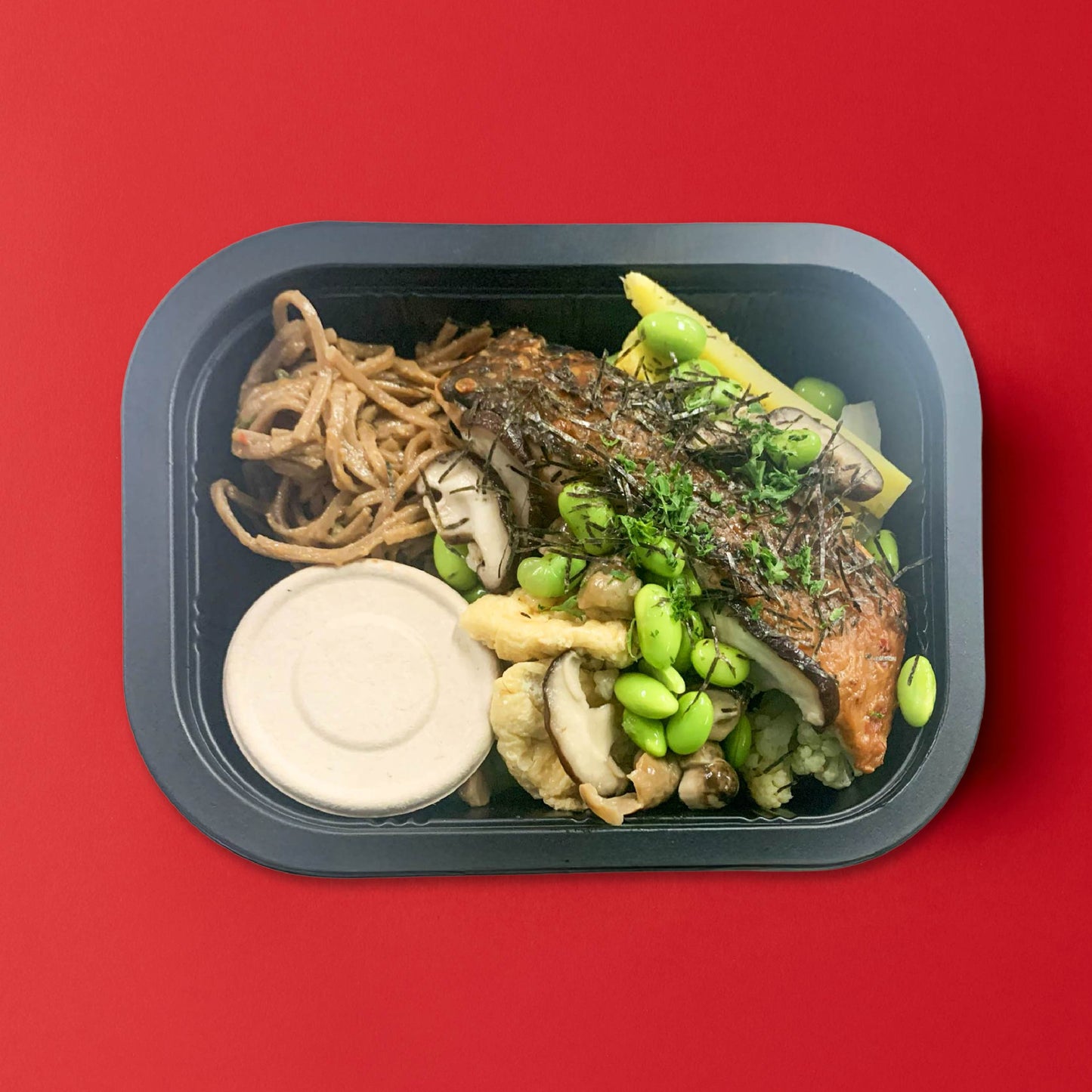 A. Sesame Fish Fillet with Soba Noodles(Spicy)