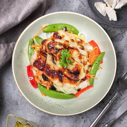 Mix Seafood Udon W/ Sautee Vegetables And Japanese Unagi Sauce