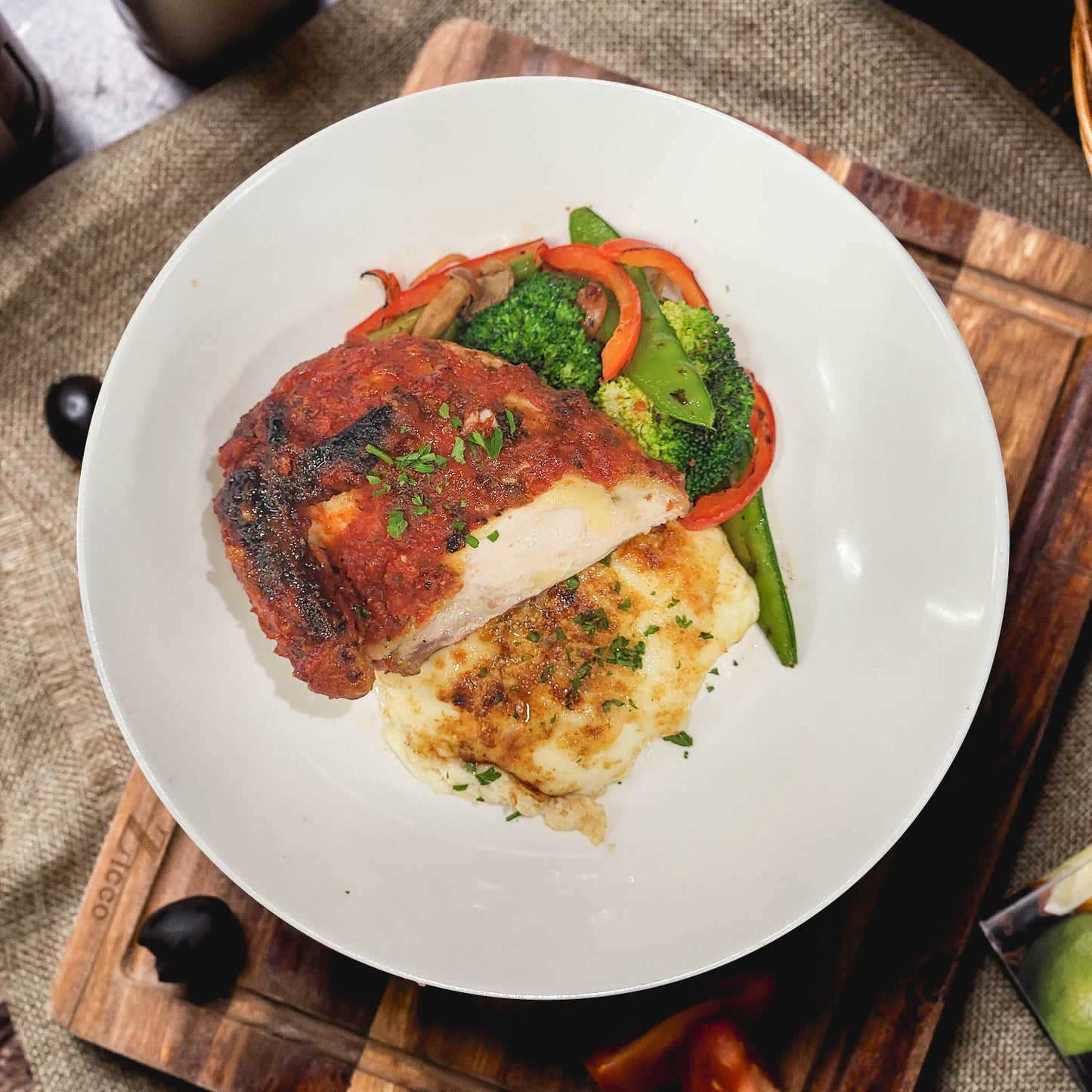 Portuguese Peri Peri Spring Chicken W/ Seasonal Vegetables And Low-Fat Potato Gratin