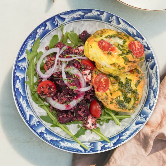 Turkey And Egg Frittata W/ Beetroot Orange Quinoa Salad