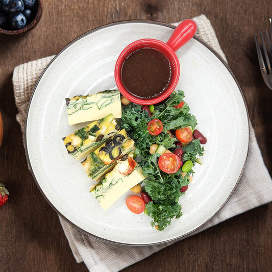 Spinach And Ham Frittata W/ Mixed Green Salad