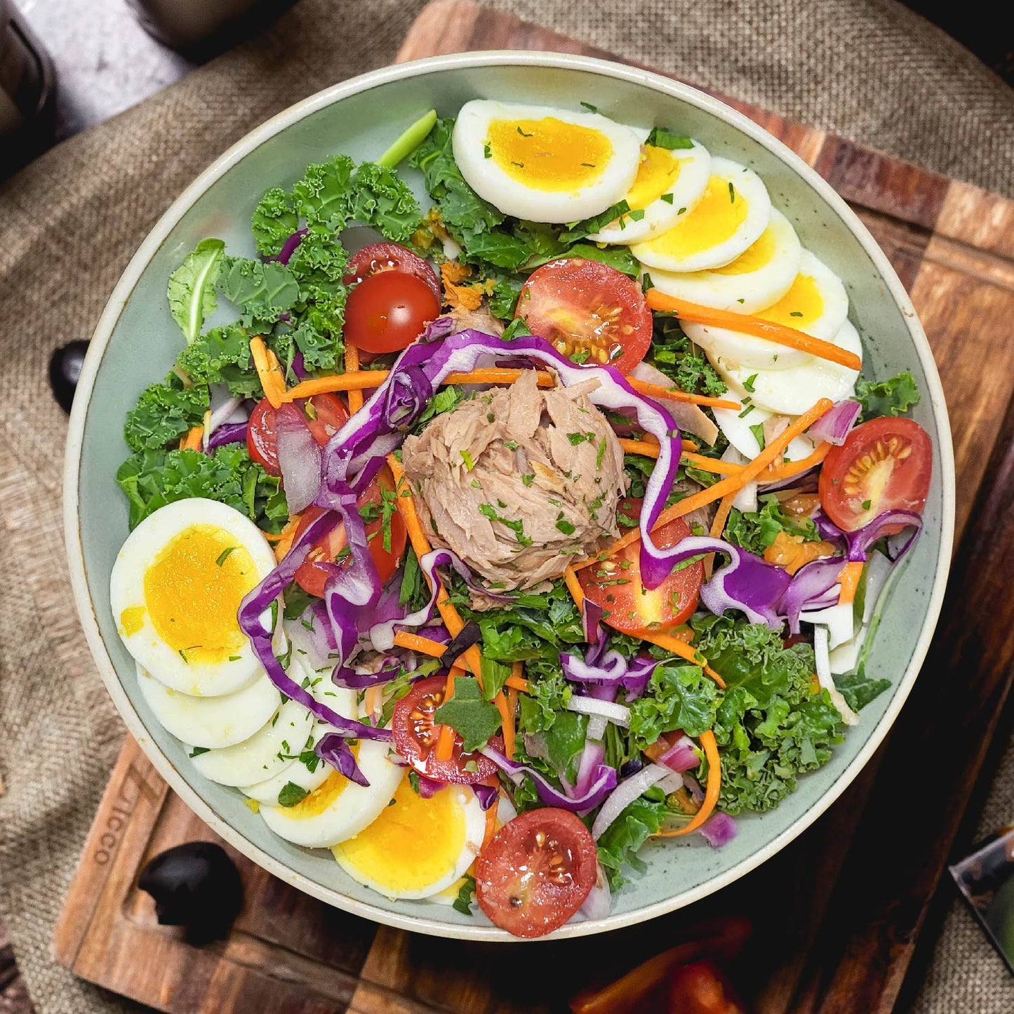 Niçoise Tuna And Egg Salad W/ Honey Mustard Dressing