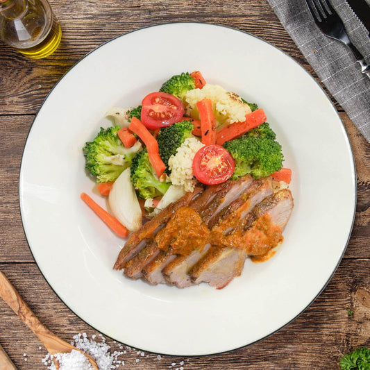 Indonesian Grilled Duck Breast Goreng W/ Sautee Vegetables