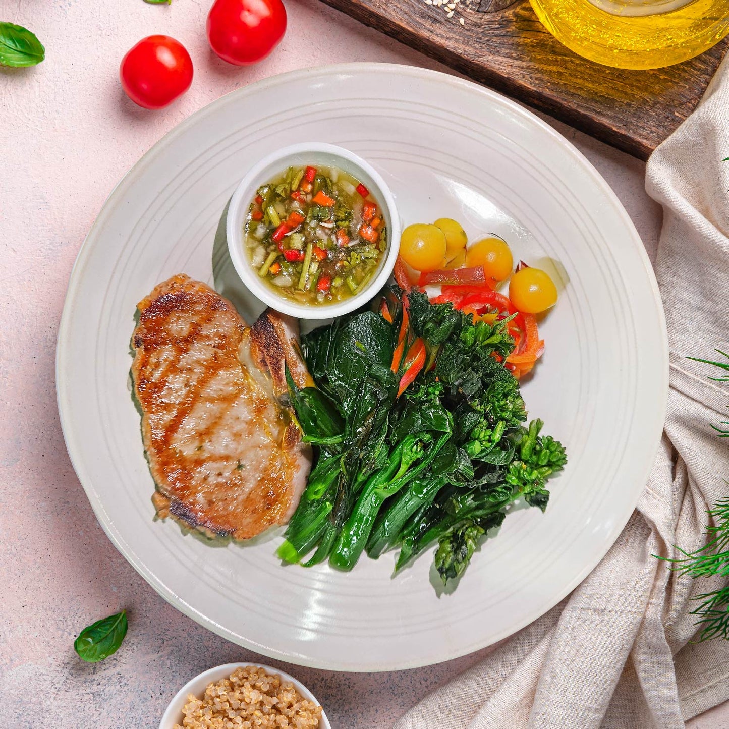 Vietnamese Lean Pork Loin Salad W/ Seasonal Vegetables
