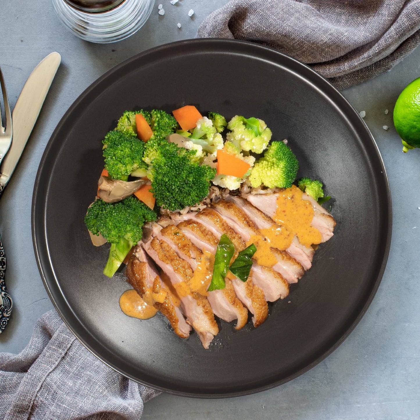 Thai Low Fat Red Duck Curry W/ Asian Greens