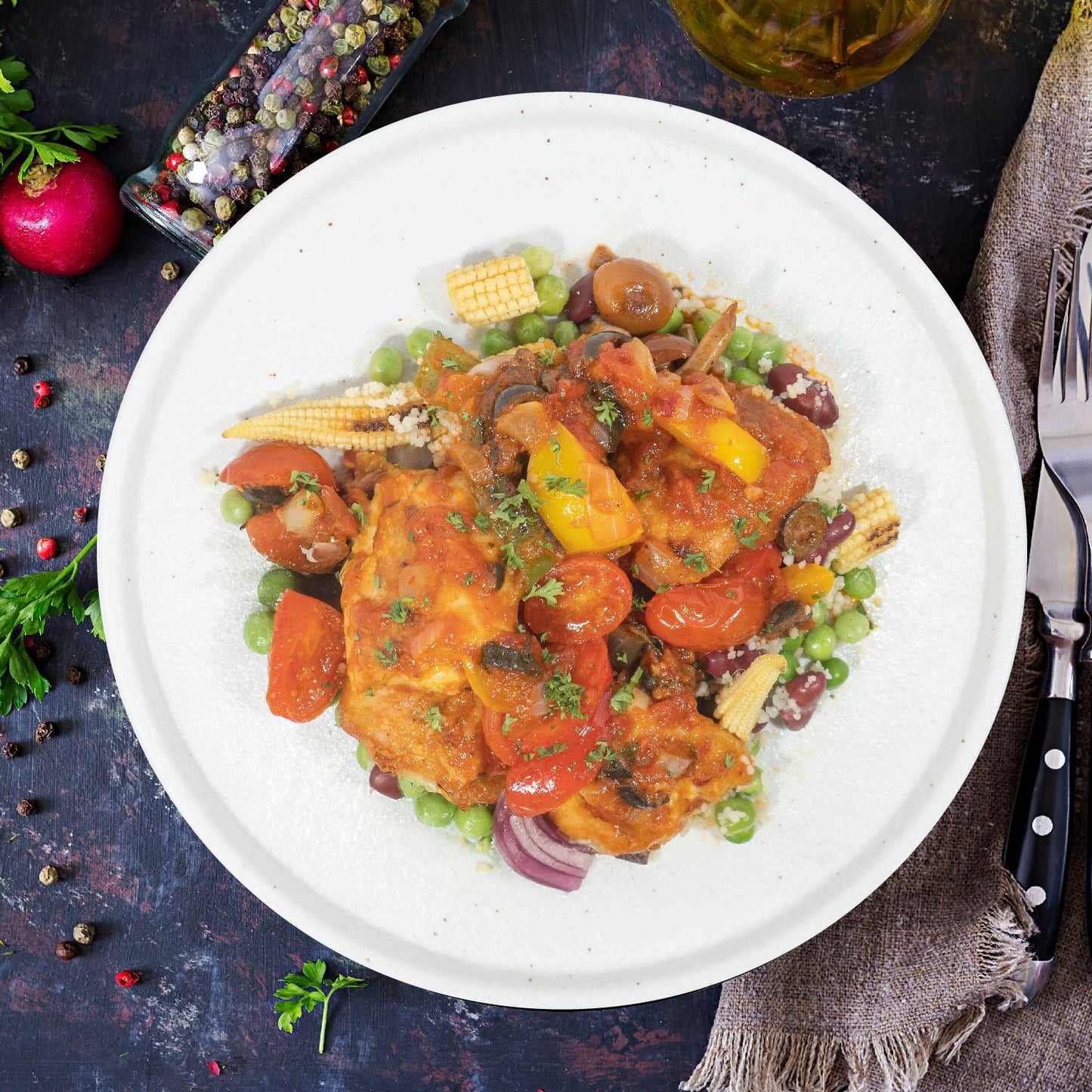 Coq Au Vin W/ Seasonal Greens