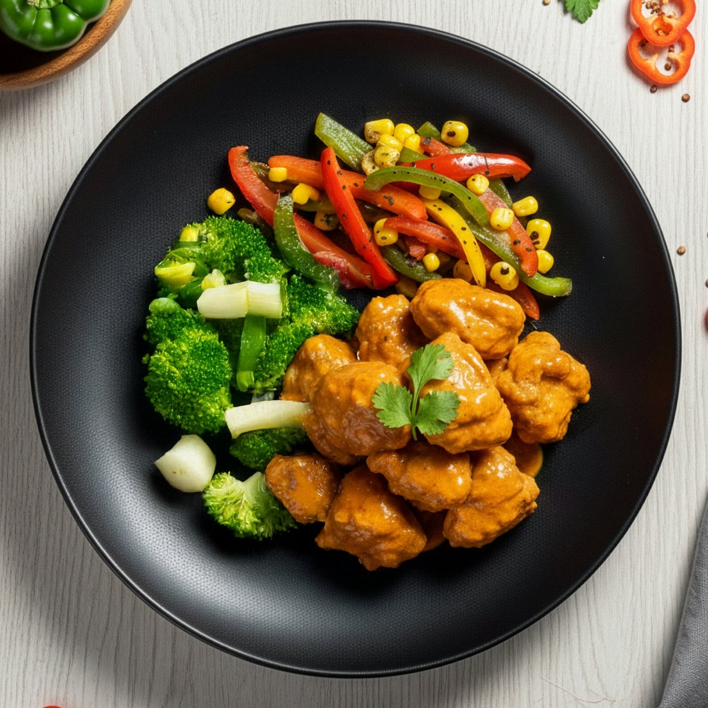 Low Fat Chicken Marsala W/ Seasonal Vegetables