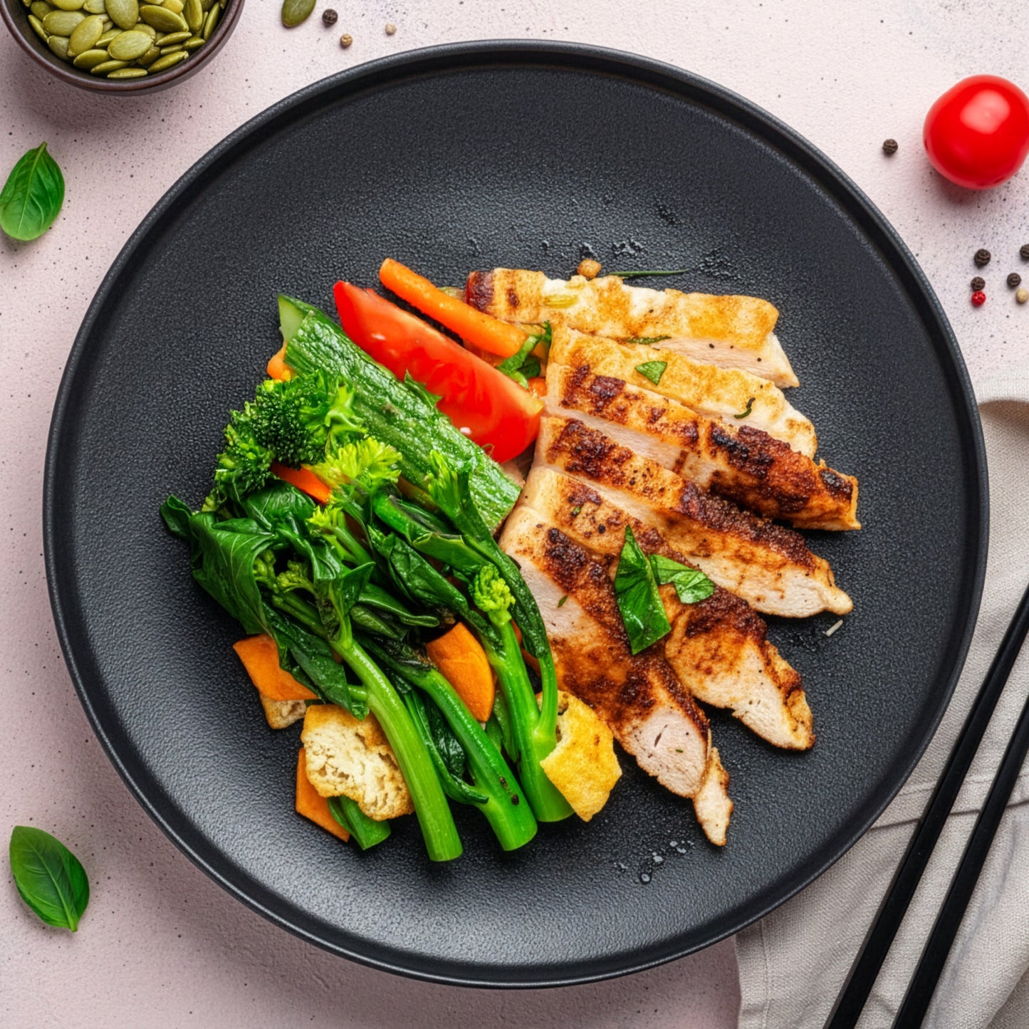 Balinese Style Bbq Pork Loin W/ Seasonal Vegetables