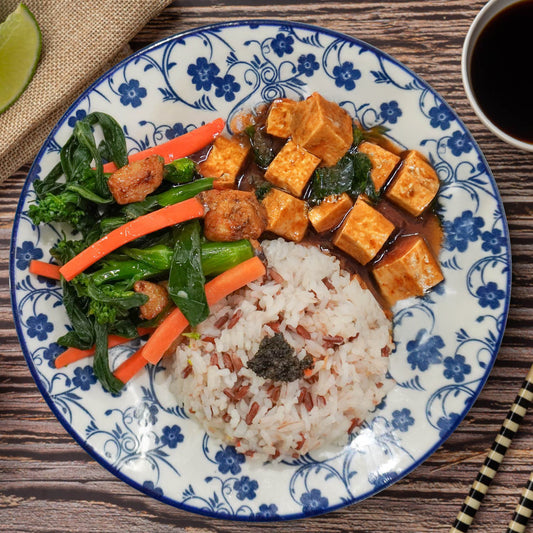 C. Braised Tofu W/ Chinese Green And Truffle Mix Rice