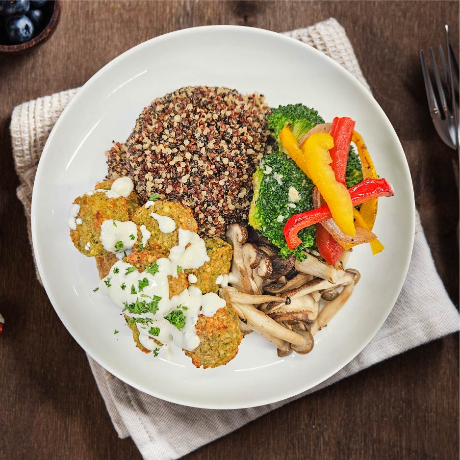 烤 Falafel w/ Quinoa & Marinara 醬汁