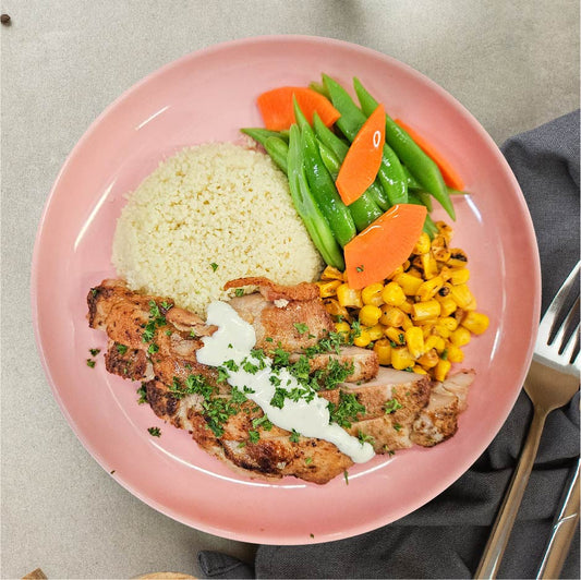 Grilled Chicken w/ Couscous & Garlic Aioli (Mon)