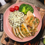 L1. Grilled Hormone-Free Chicken w/ Quinoa & Cauliflower Rice  烤無激素雞扒配藜麥椰菜花飯 (Delivery 4)