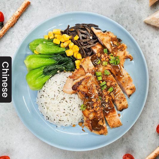 Black Pepper Chicken w/ Jasmine Rice & Chia Seeds (Mon)