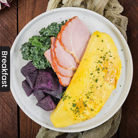 6. Roast Gammon Ham Omelette w/ Sweet Potato (Mon)