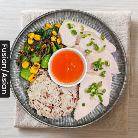A1. Hainan Chicken w/ Mix Grains 海南雞配雜穀飯 (Delivery 4)