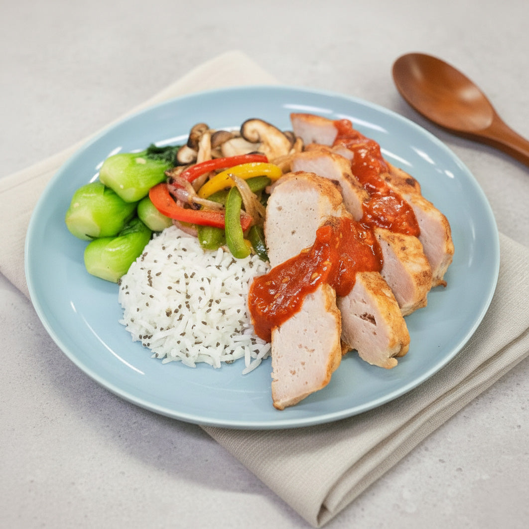 Korean Pork Loin w/ Jasmine Rice & Chia Seeds