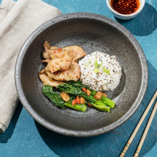 Spicy Chicken W/ Seasonal Vegetables And Chia Seed Rice
