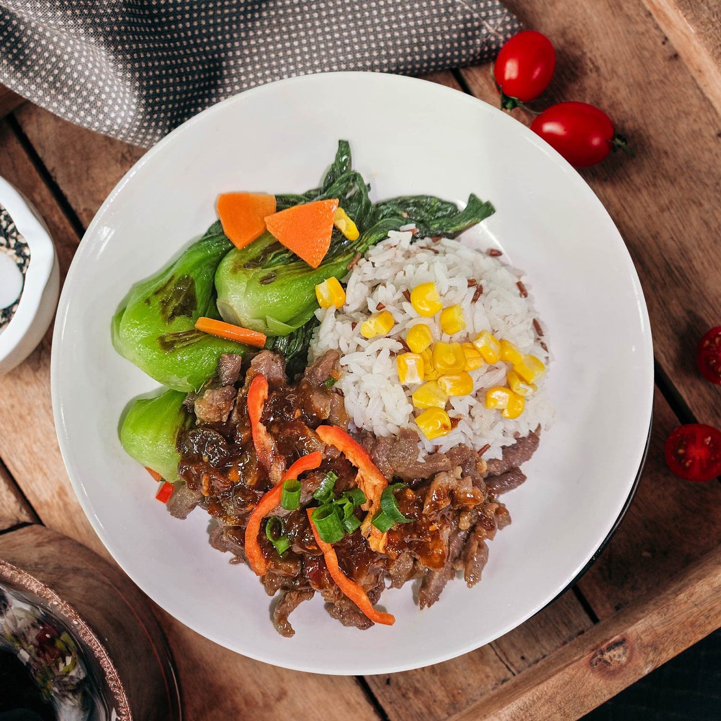 D. Garlic Beef with Low GI Mix Grains