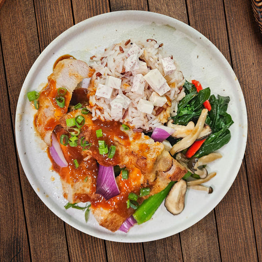 B.上海豬里脊配時菜芋頭拌飯