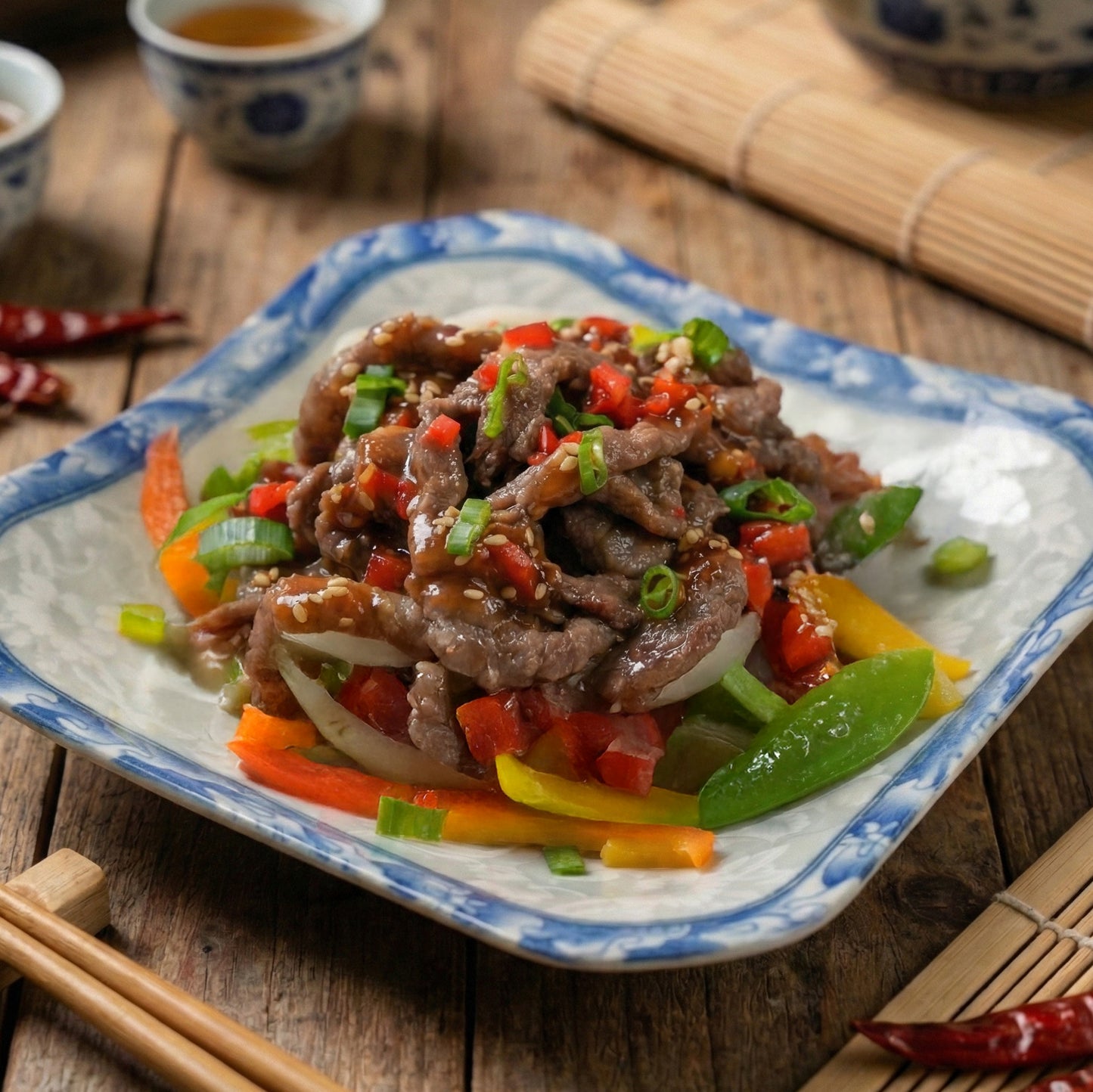 Ma La Chilli Beef W/ Seasonal Vegetable