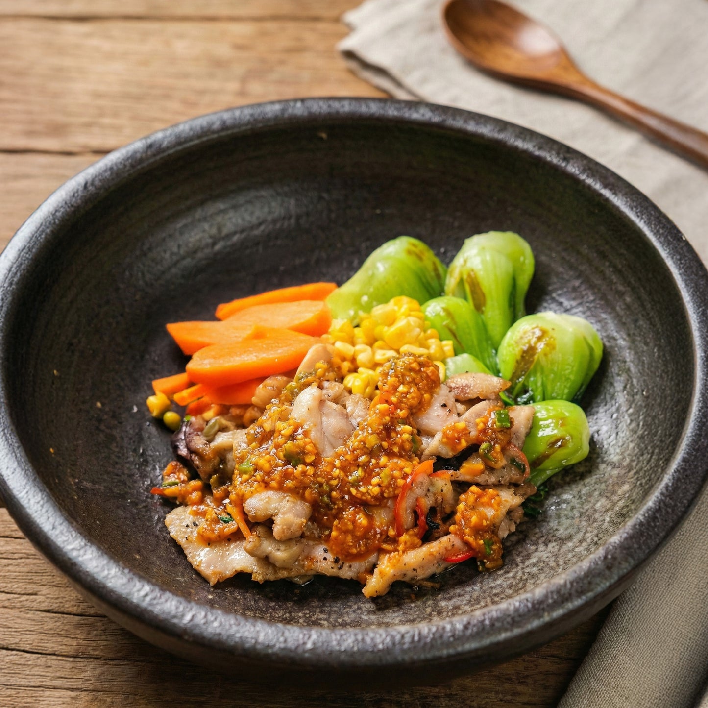 Indonesian Nasi Goreng Chicken W/ Sautee Vegetables