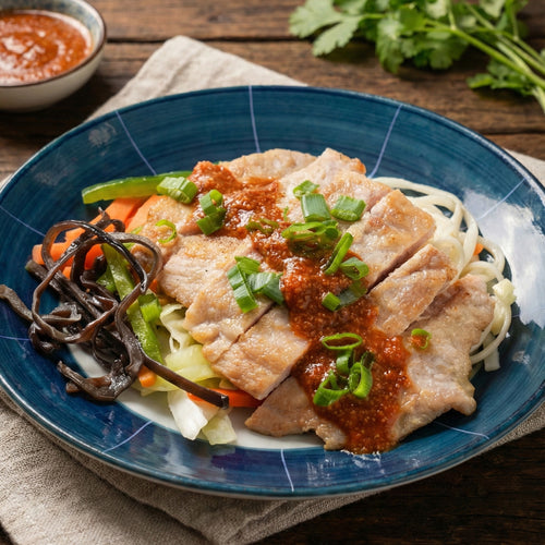 Shanghai Pork Chop Dan Dan Noodles W/ Healthy Greens