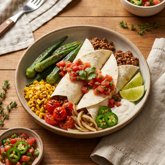 Mexican Buritto Bowl W/ Tortilla Bread, Jalapeno And Tomato Salsa