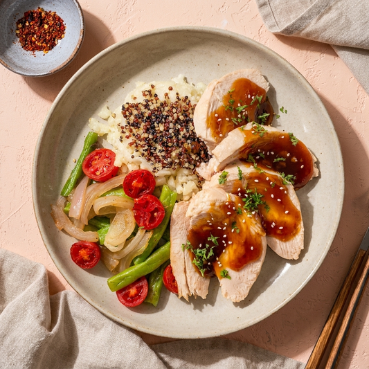 Japanese Teriyaki Chicken w/ Cauliflower Rice & Quinoa (1 day expiry)