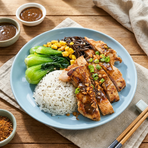 Black Pepper Chicken w/ Chia Seeds Rice