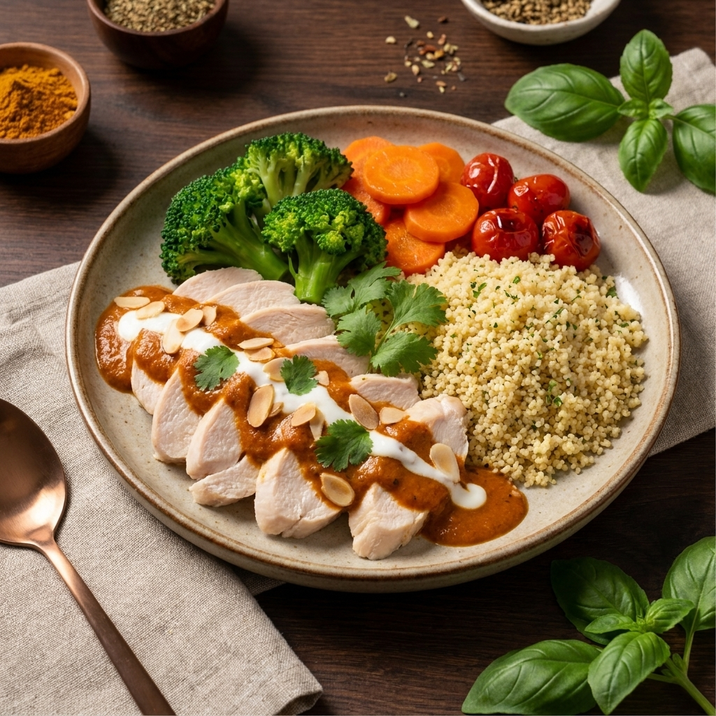 Low Fat Indian Butter Chicken w/ Couscous