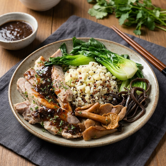 Black Bean Garlic Pork Loin w/ Cauliflower Rice (1 day expiry)
