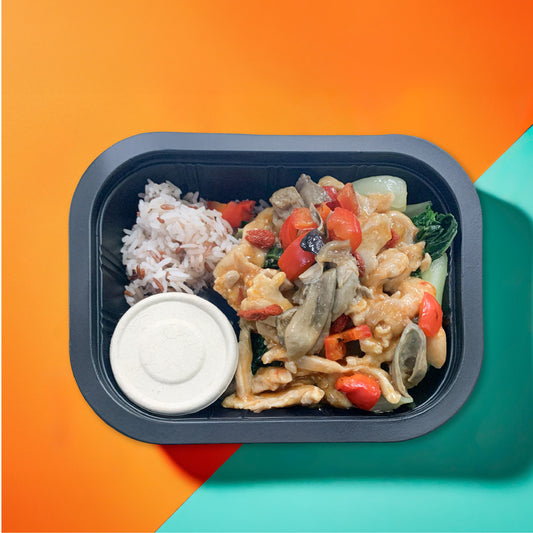 C. Tomato Garlic Chicken with Low GI Mix Grains(Spicy)