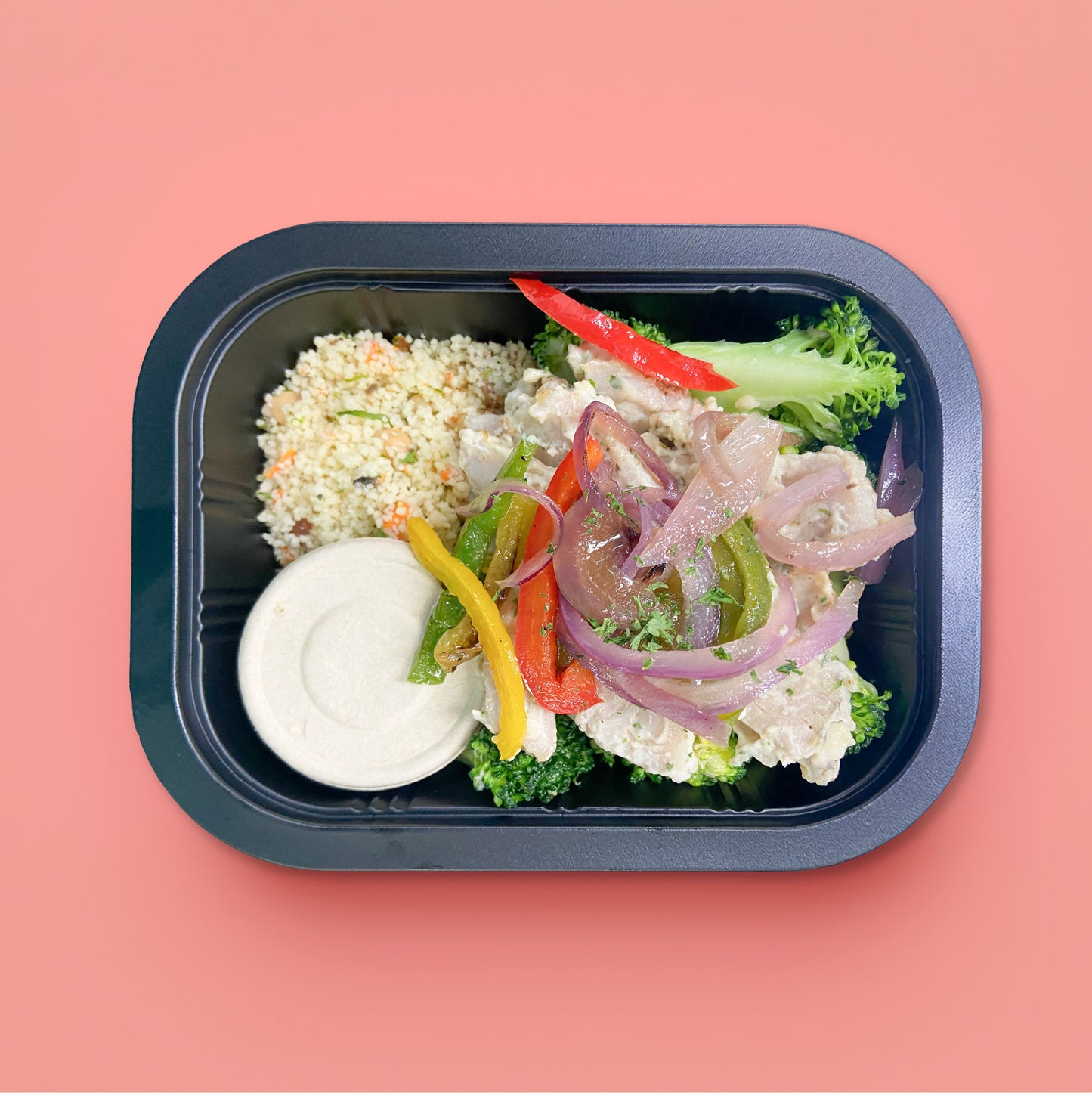 A. Mushroom and Garlic Pork Loin with Couscous